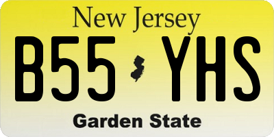 NJ license plate B55YHS