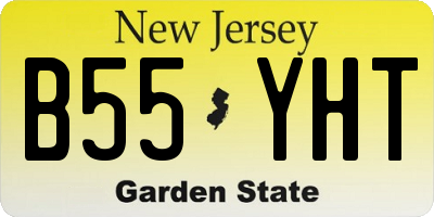 NJ license plate B55YHT