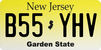 NJ license plate B55YHV
