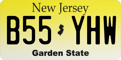 NJ license plate B55YHW