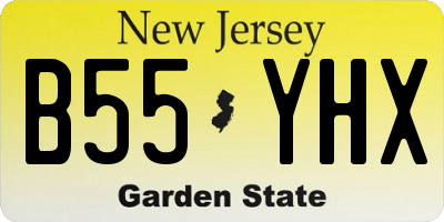 NJ license plate B55YHX