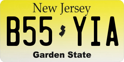 NJ license plate B55YIA