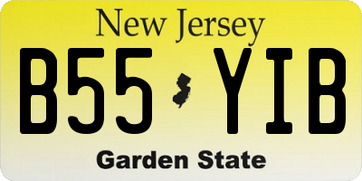 NJ license plate B55YIB