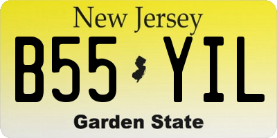 NJ license plate B55YIL