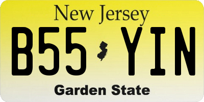 NJ license plate B55YIN