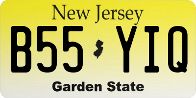 NJ license plate B55YIQ