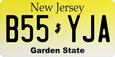 NJ license plate B55YJA
