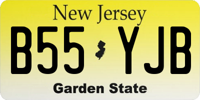 NJ license plate B55YJB