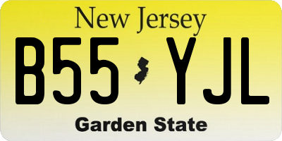 NJ license plate B55YJL