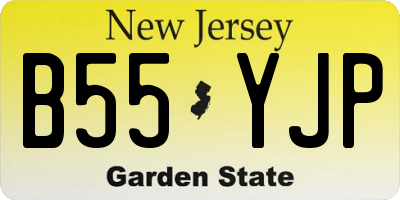 NJ license plate B55YJP