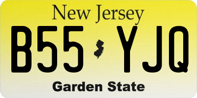 NJ license plate B55YJQ