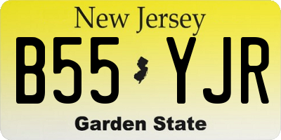 NJ license plate B55YJR