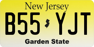 NJ license plate B55YJT