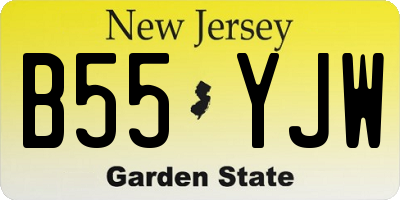 NJ license plate B55YJW