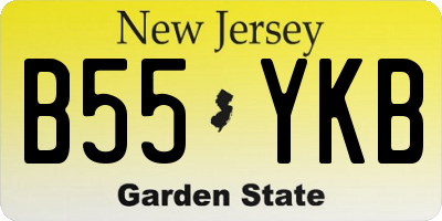 NJ license plate B55YKB