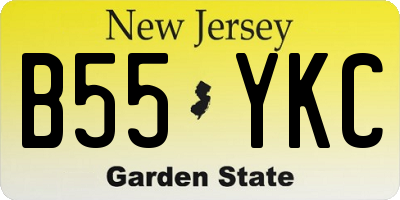 NJ license plate B55YKC