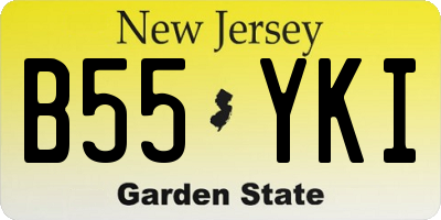 NJ license plate B55YKI