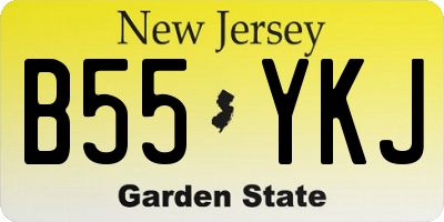 NJ license plate B55YKJ