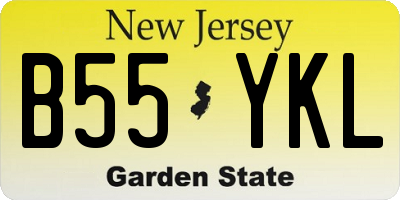 NJ license plate B55YKL