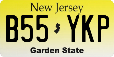 NJ license plate B55YKP