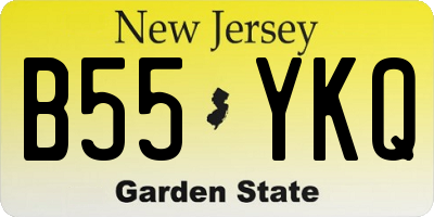 NJ license plate B55YKQ