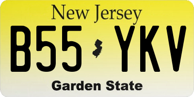 NJ license plate B55YKV