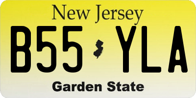 NJ license plate B55YLA