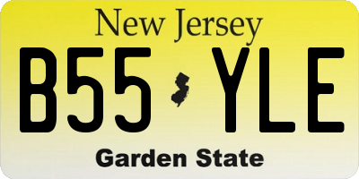 NJ license plate B55YLE