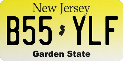 NJ license plate B55YLF