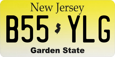 NJ license plate B55YLG