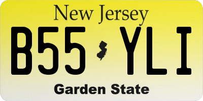 NJ license plate B55YLI