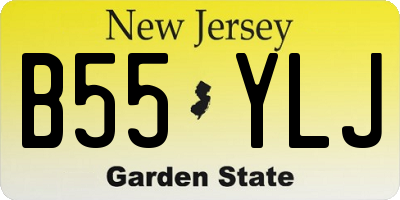 NJ license plate B55YLJ