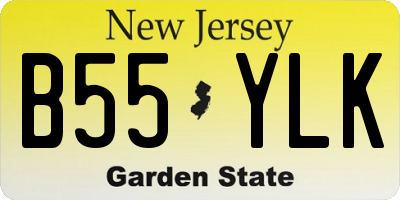 NJ license plate B55YLK