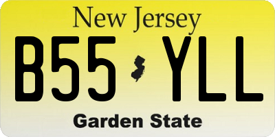 NJ license plate B55YLL