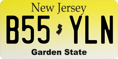 NJ license plate B55YLN