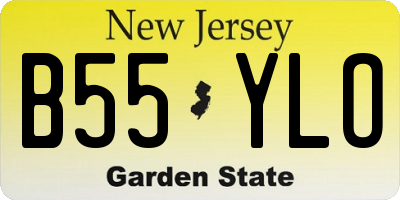 NJ license plate B55YLO