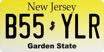NJ license plate B55YLR