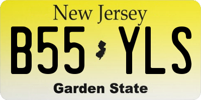 NJ license plate B55YLS