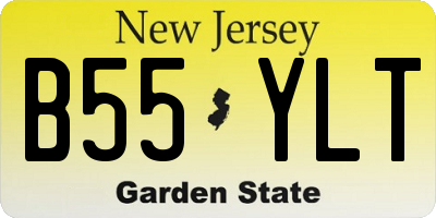 NJ license plate B55YLT
