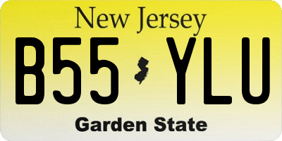 NJ license plate B55YLU