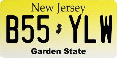 NJ license plate B55YLW