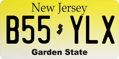 NJ license plate B55YLX