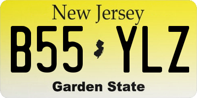 NJ license plate B55YLZ