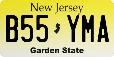 NJ license plate B55YMA