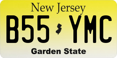 NJ license plate B55YMC