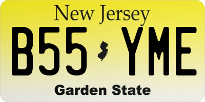 NJ license plate B55YME