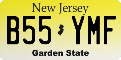 NJ license plate B55YMF