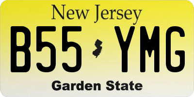NJ license plate B55YMG