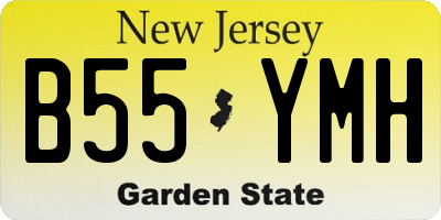 NJ license plate B55YMH