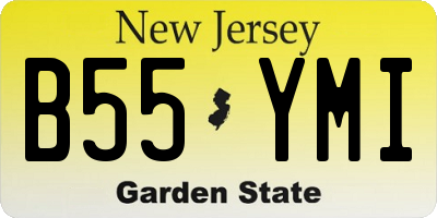 NJ license plate B55YMI